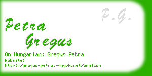 petra gregus business card